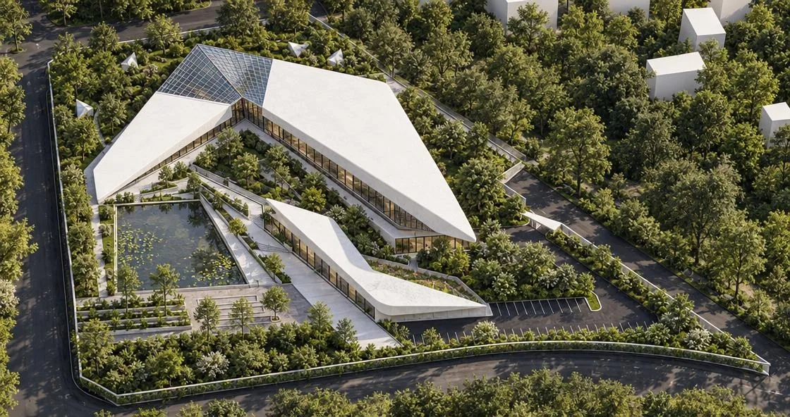 Aerial view of the nursing home